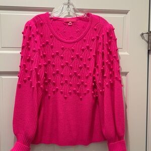 Lilly Pulitzer sweater. Darling pink color with fun detail. Size XL